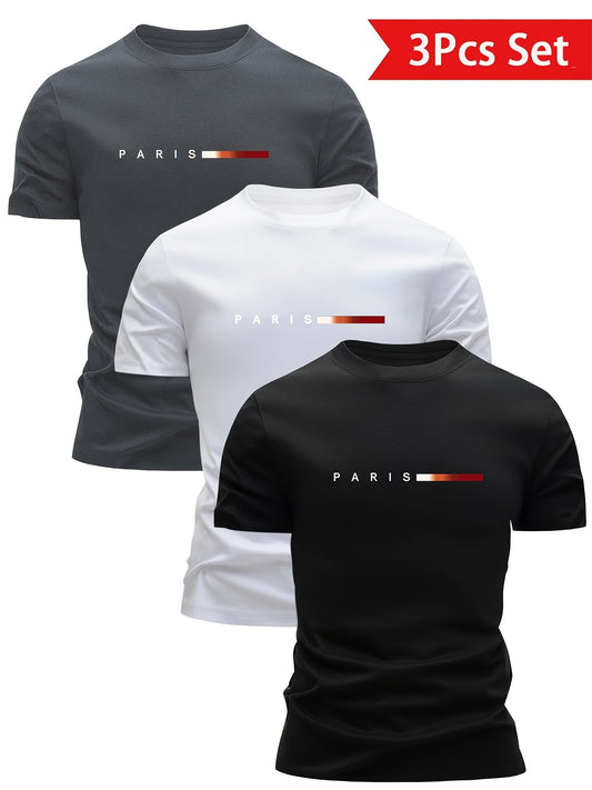 3 - Lightweight Crew Neck T-Shirts