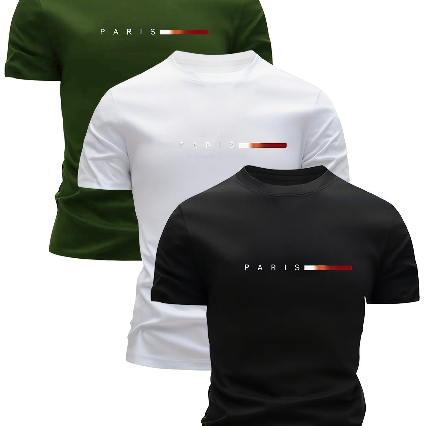 3 - Lightweight Crew Neck T-Shirts