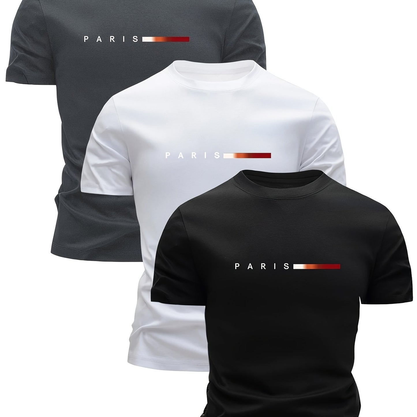 3 - Lightweight Crew Neck T-Shirts
