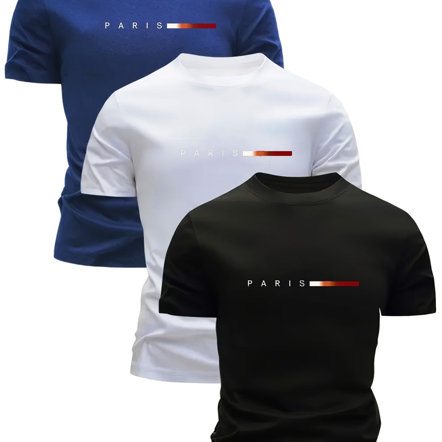3 - Lightweight Crew Neck T-Shirts